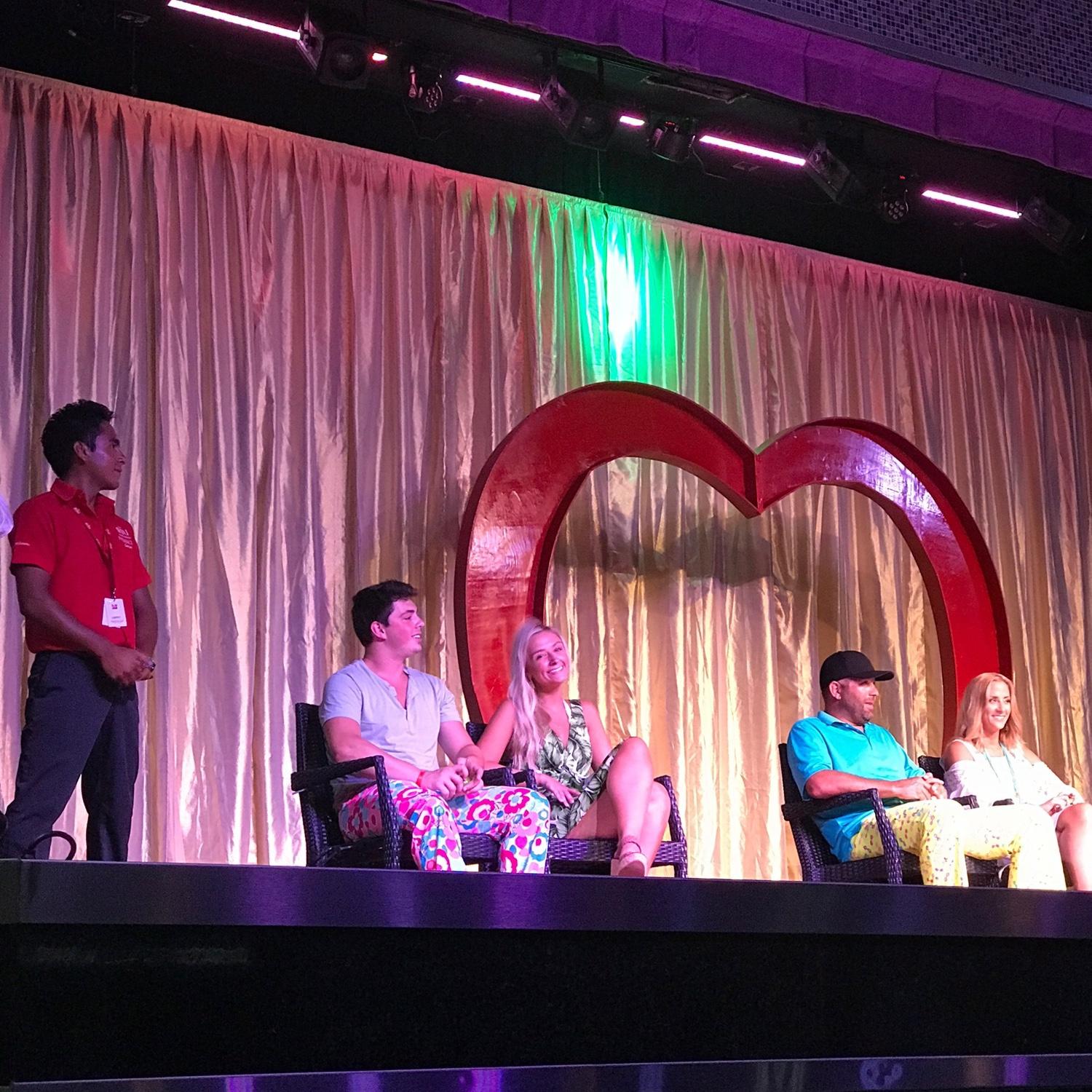 Starred in a couples game show on family vacation in Mexico