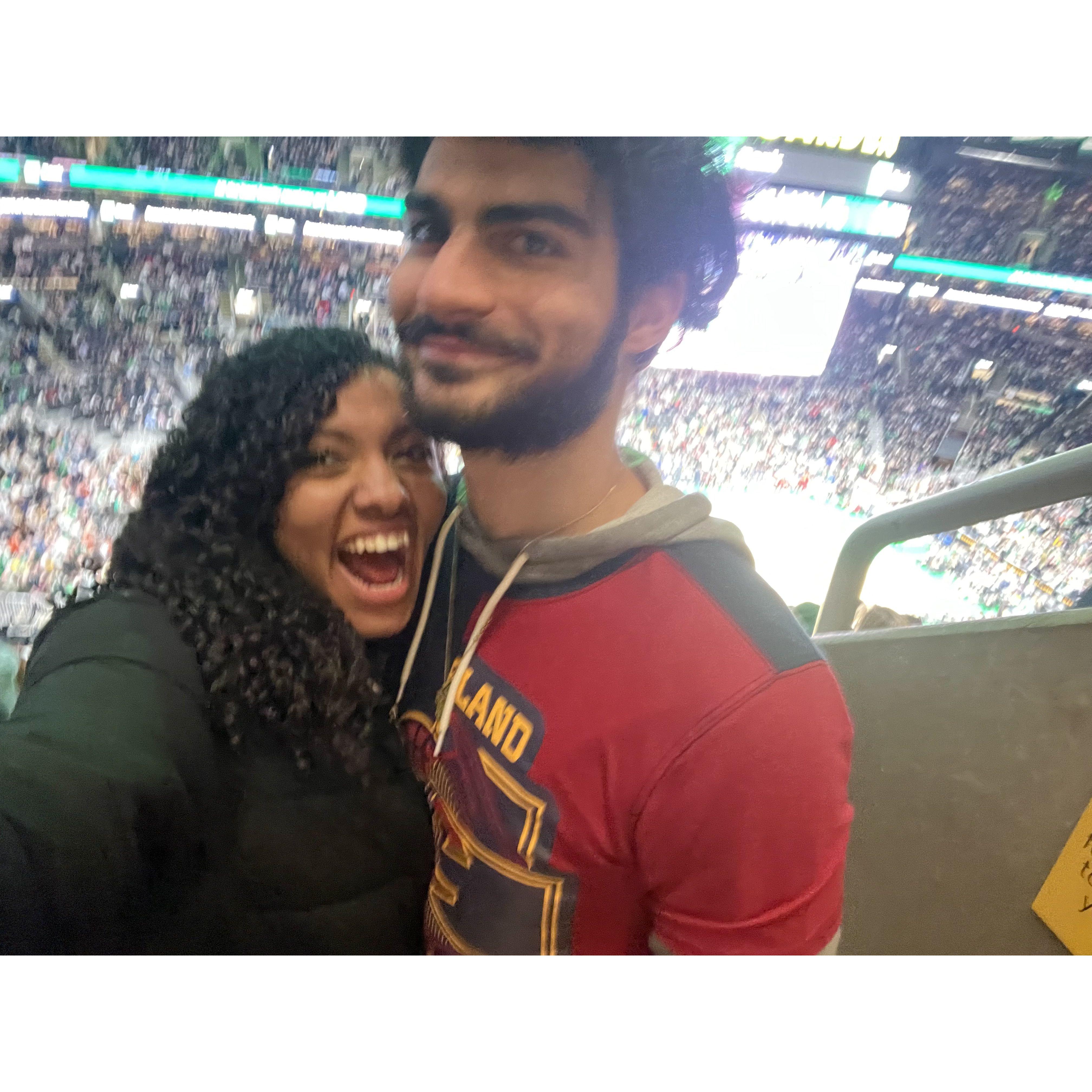 Seeing Cavs play live! Thank you mom and dad!!!