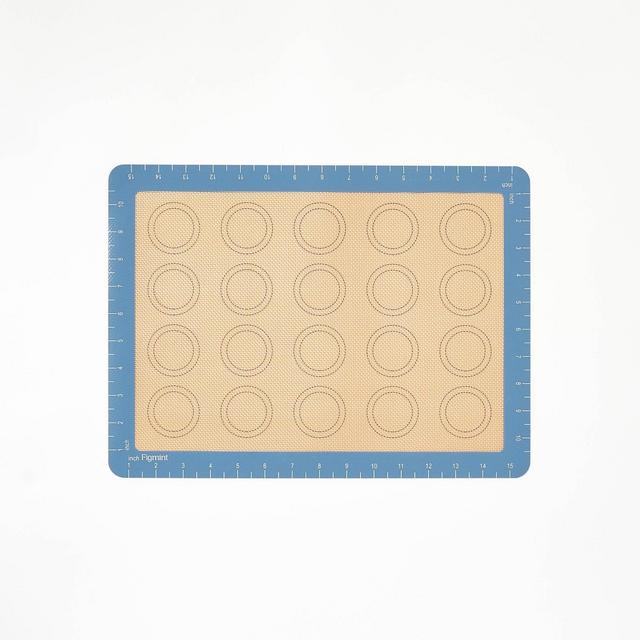 11.5"x16.5" Silicone Baking Mat with Macaroon Guides Blue - Figmint™