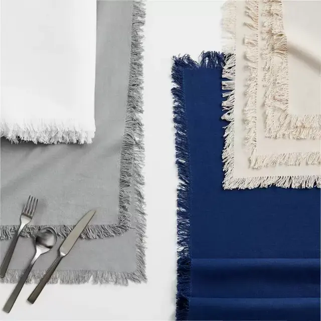Bonita Birch 60"x120" Fringe Tablecloth