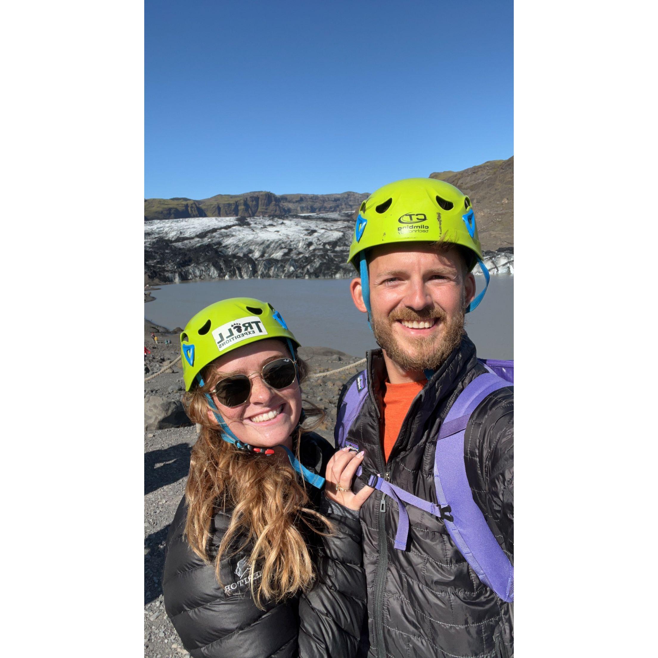 In Iceland right before we hiked a glacier
