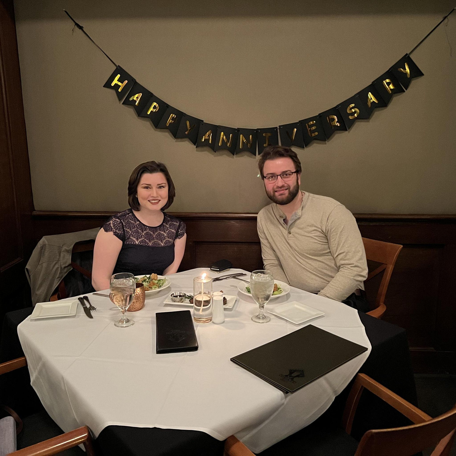 We celebrated our first anniversary on January 13, 2024, at the same restaurant where he would go on to propose about two years later.