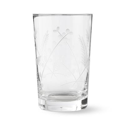 Fern Etched Tumbler, Set of 4