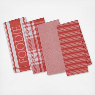 Gourmet Kitchen Dishtowel, Set of 4