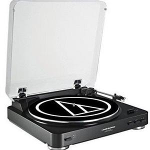 Audio Technica AT-LP60BK-USB Fully Automatic Belt-Drive Stereo Turntable (USB & Analog), Black