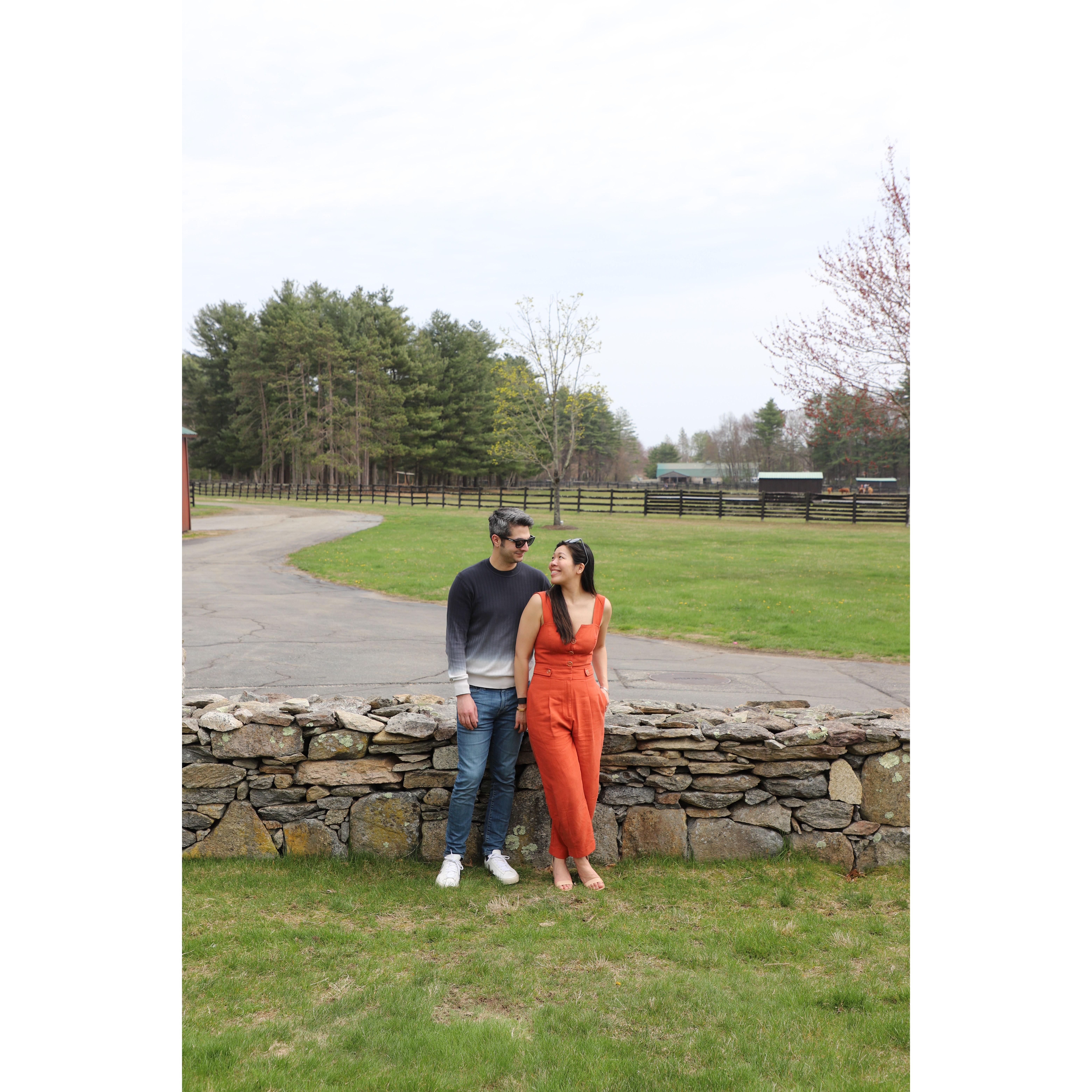 In Rhode Island on a lovely farm with our closest friends!