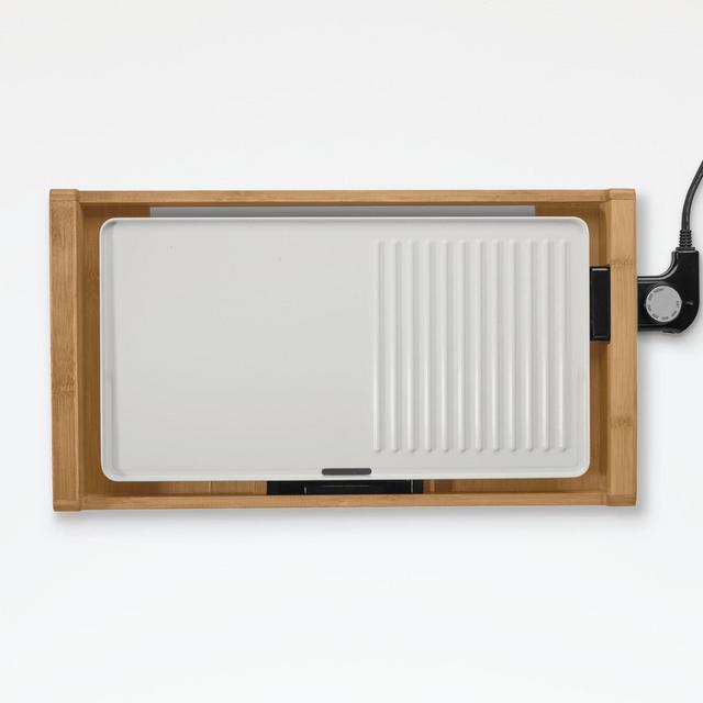 Cuisinart ® Goodful Wood and White Electric Griddle