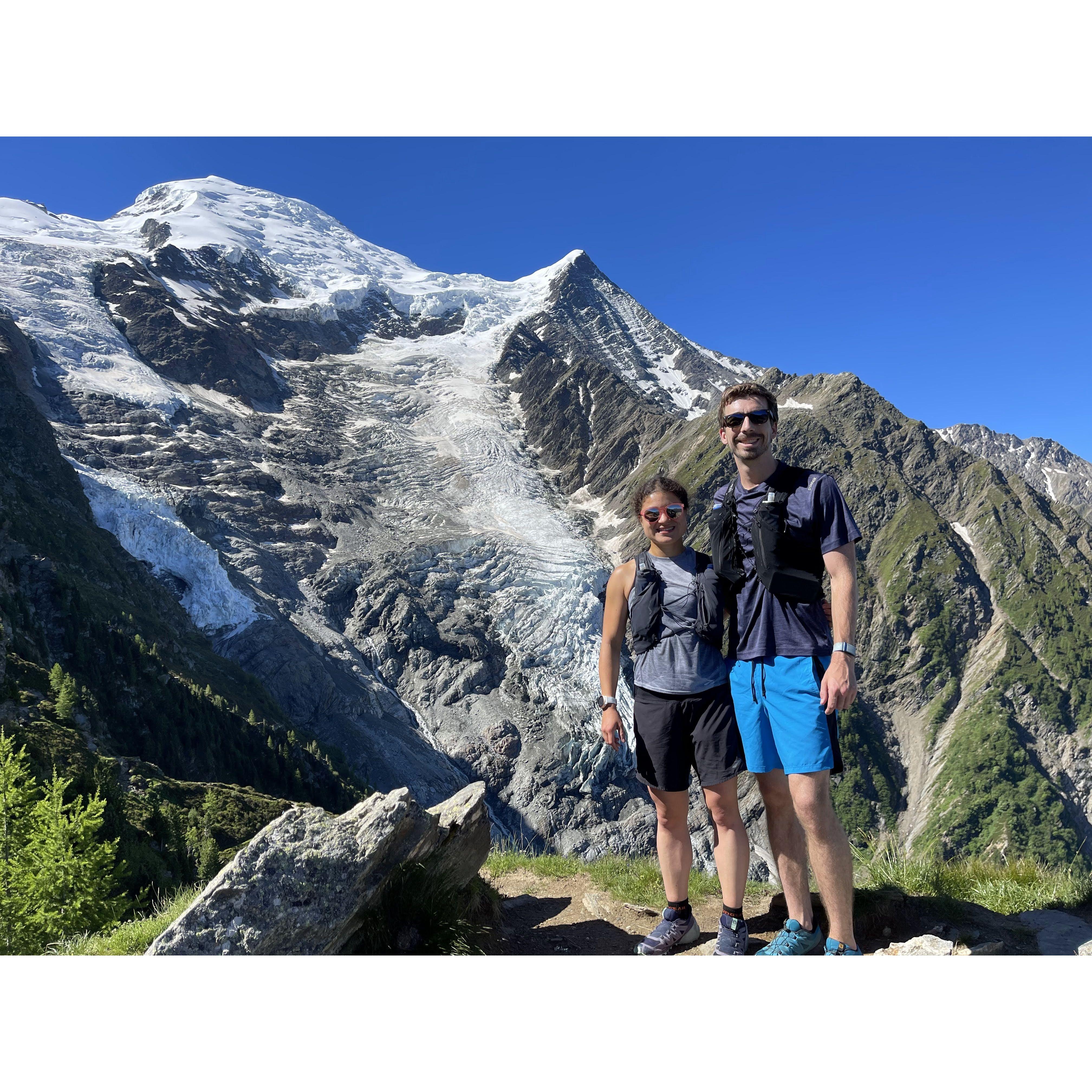 Running up "La Jonction" in Chamonix (15 miles, Jun 2022)