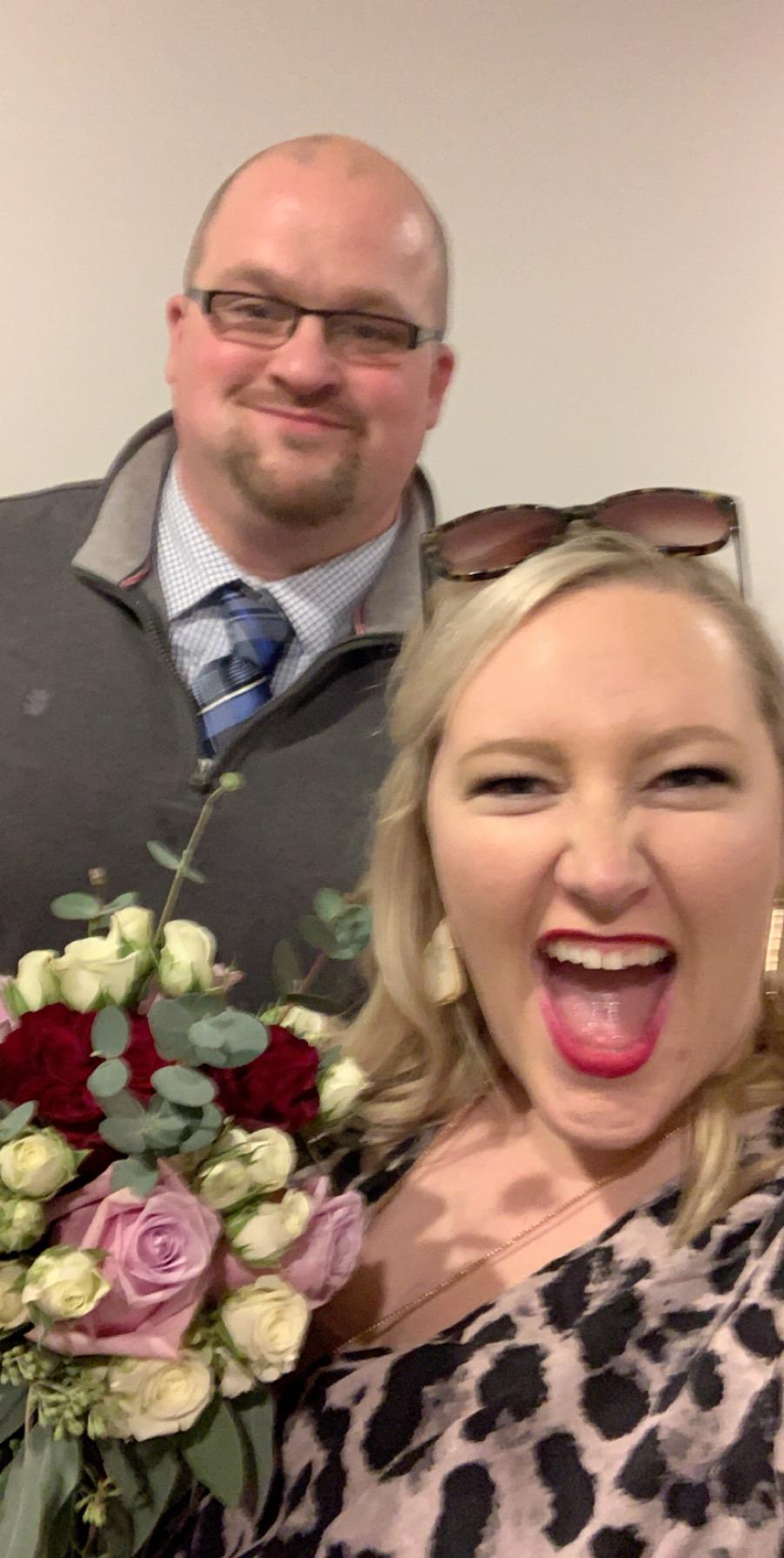 He said “catch that bouquet and I’m running out of here” 🤣