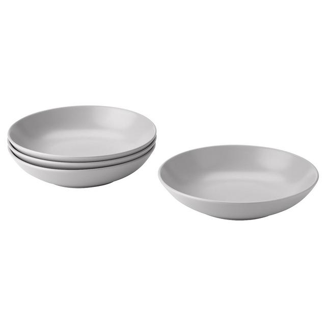 FÄRGKLAR Deep plate/bowl, matte light gray, 9 "Show measurements specifications