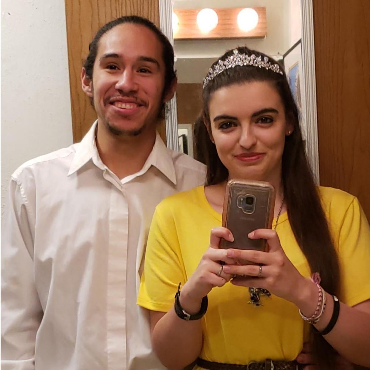 Our love of Disney was evident on our first date! Our first date consisted of staying in (COVID), dressing up in our best Beauty and the Beast attire, cooking dinner together, and watching a movie!