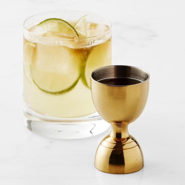 Williams Sonoma Mixology Jigger, Brass