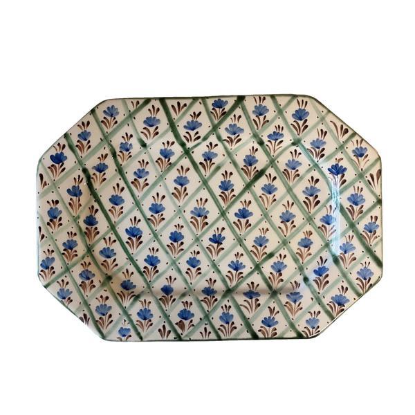 Chita Green Trellis Serving Platter Medium