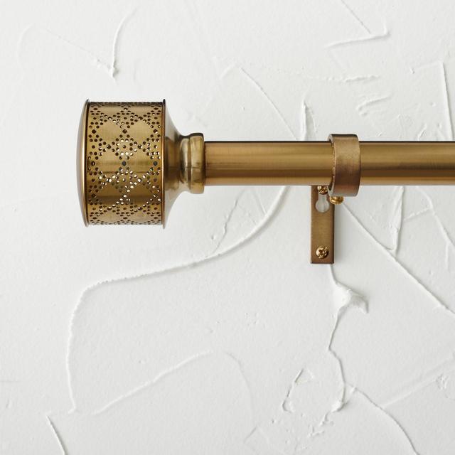 36"-66" Pierced Drum Curtain Rod Brass - Opalhouse™ designed with Jungalow™