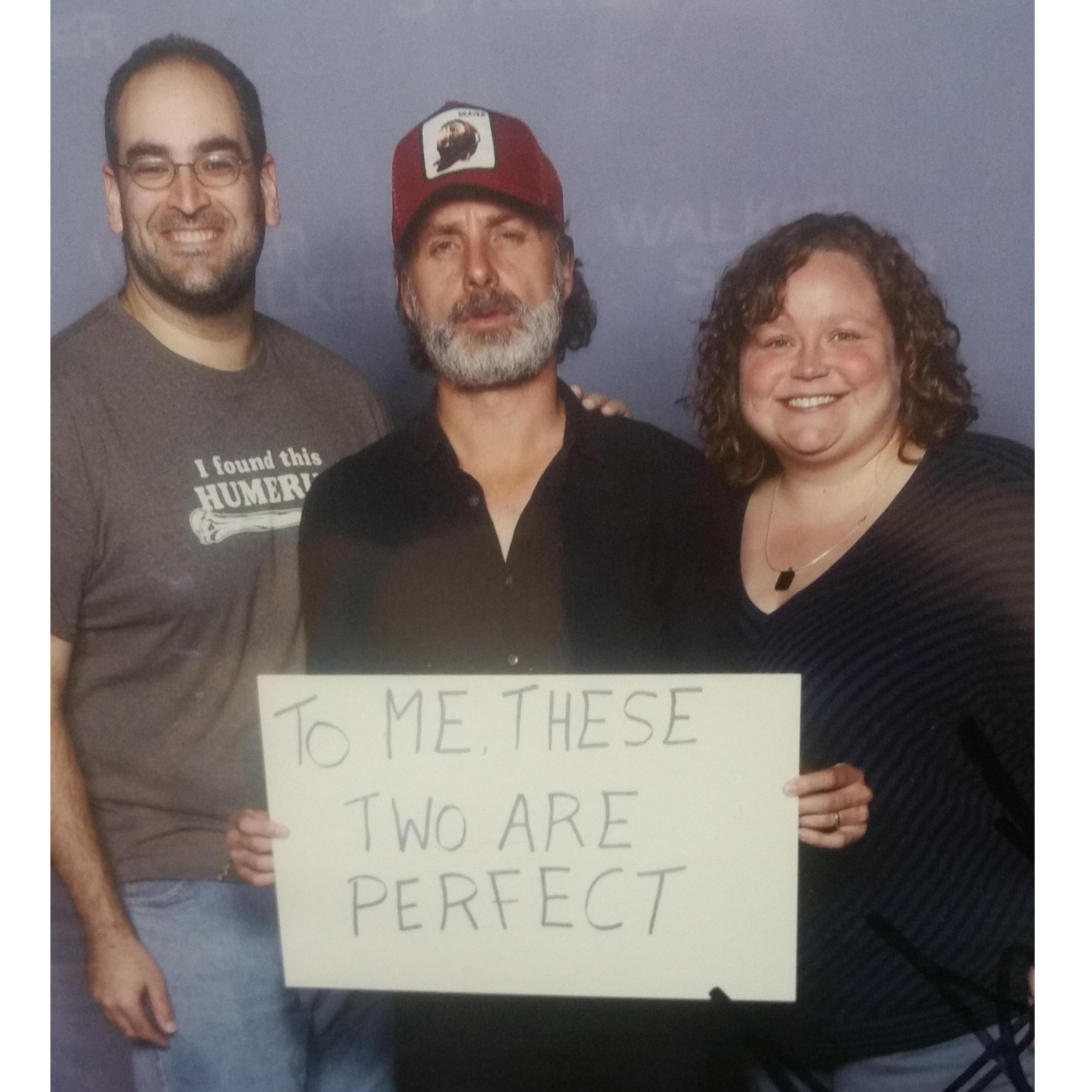Recognize Andrew Lincoln under all that beard?  He's the guy with the signs in Love Actually :)