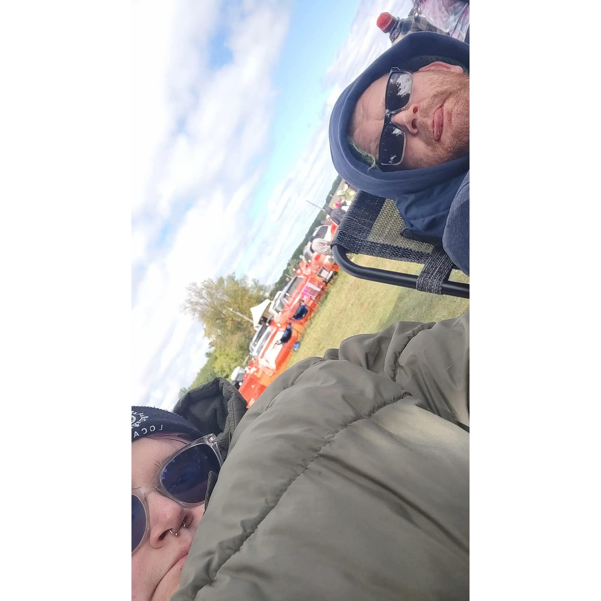 Wheatland was COLD in 2024, but we still went and sat at the stage to listen to music!