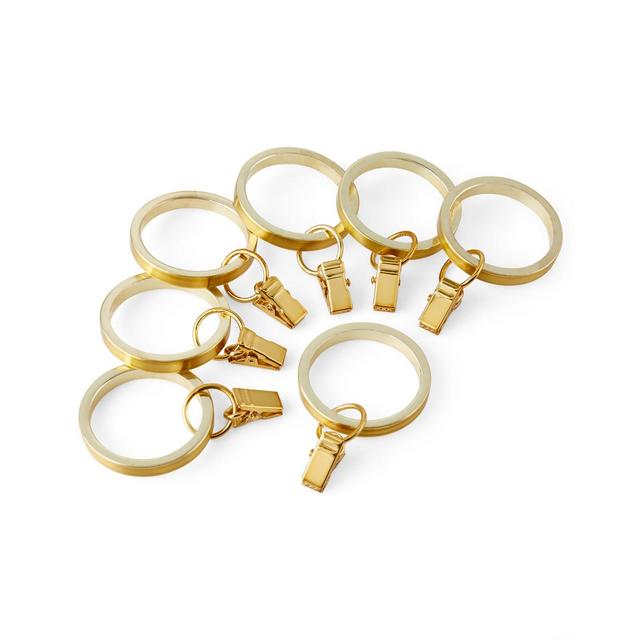 CB Brass Curtain Rings, Set of 7