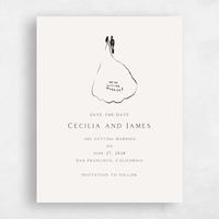 Beige Wedding Save the Date - Dunluce Portrait