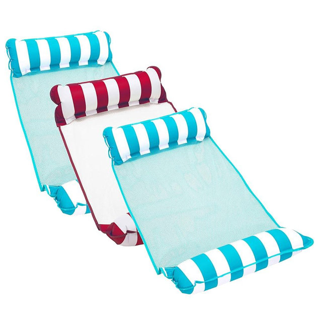 Aqua 4-in-1 Monterey Hammock Pool Float & Water Hammocks, 1-2-3-4 Multipacks – Multiple Colors/Styles – for Adults and Kids Floating