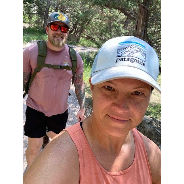 Hiking in the Badlands National Park before I he proposed to me!