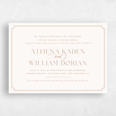 Beige Landscape Wedding Invitation - Constance Landscape