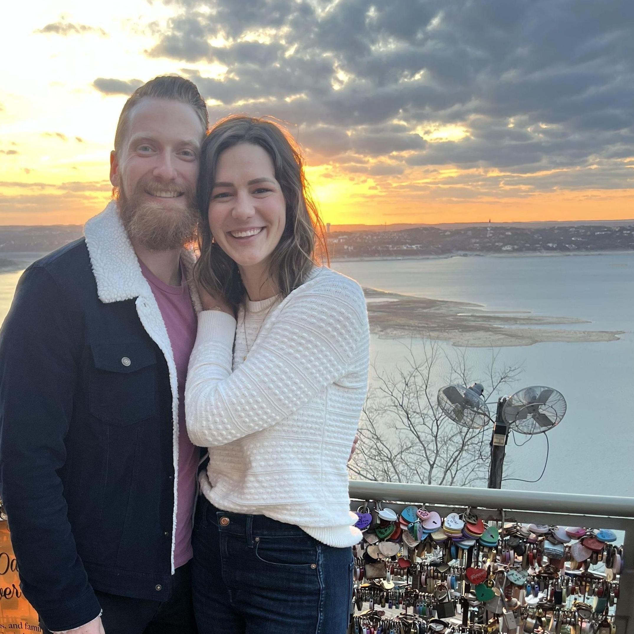 One of David's favorite date spots. Anything with a view and water. :)