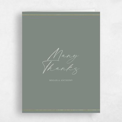 Green Typography Wedding Thank You - Sheffield Portrait