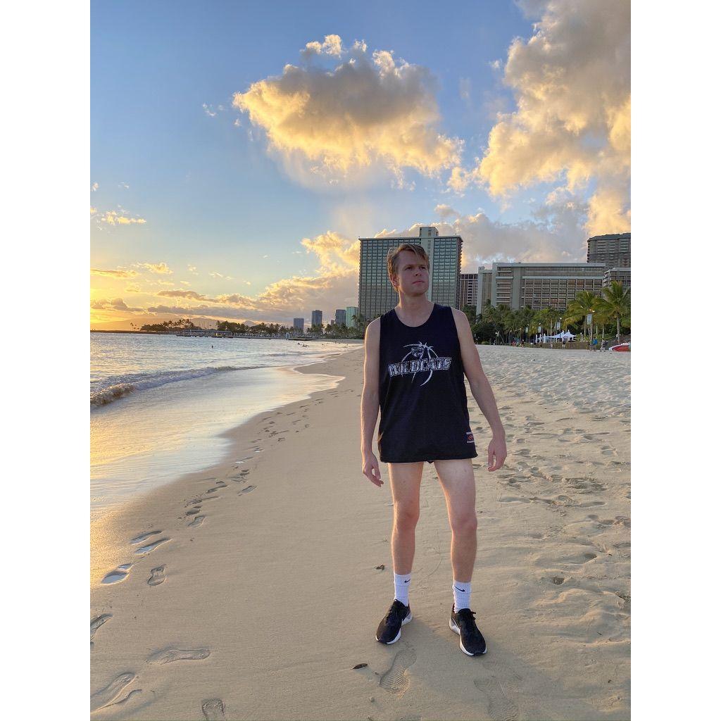 Walks in Waikiki. Pants optional.