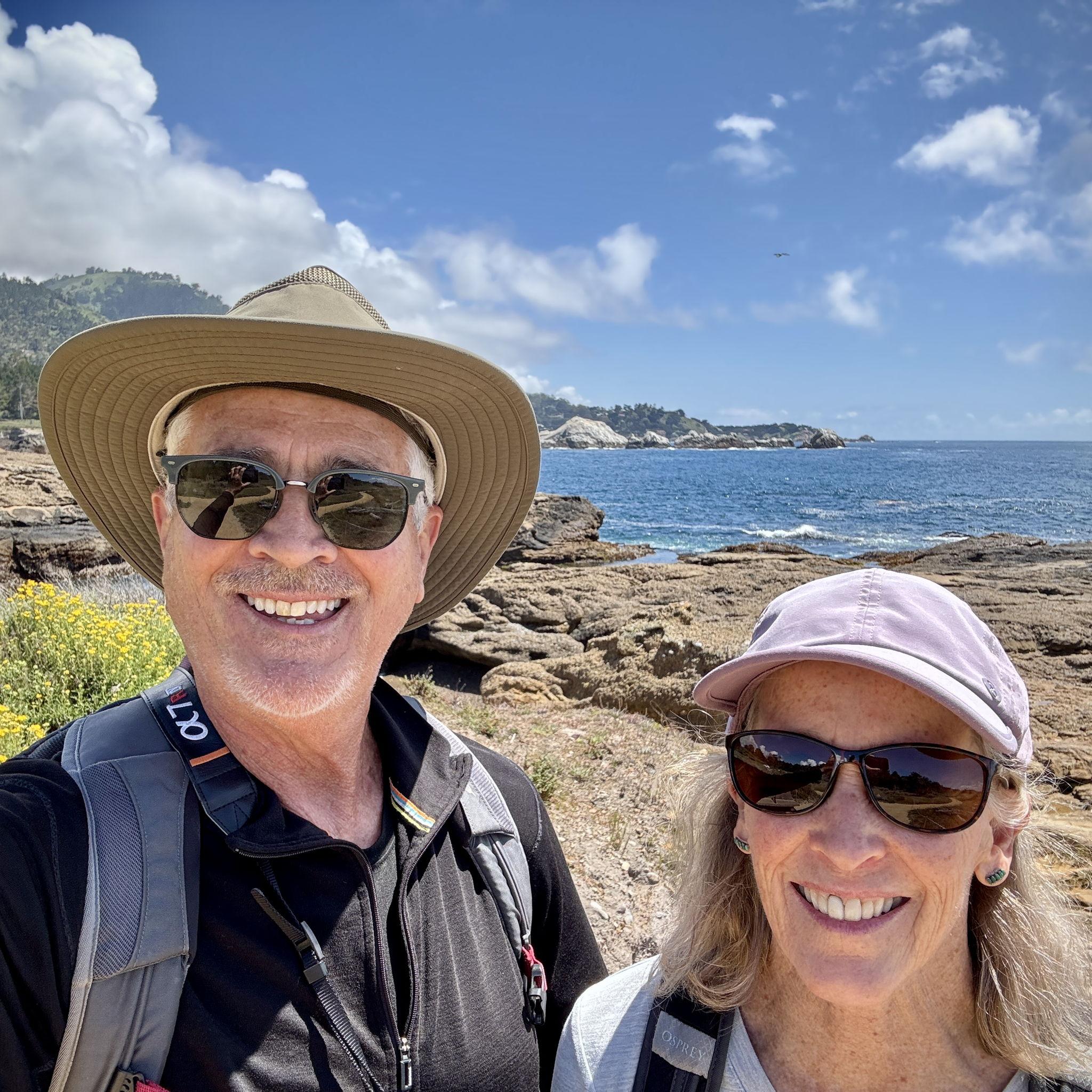 Here we were at a walk near Point Lobos in California