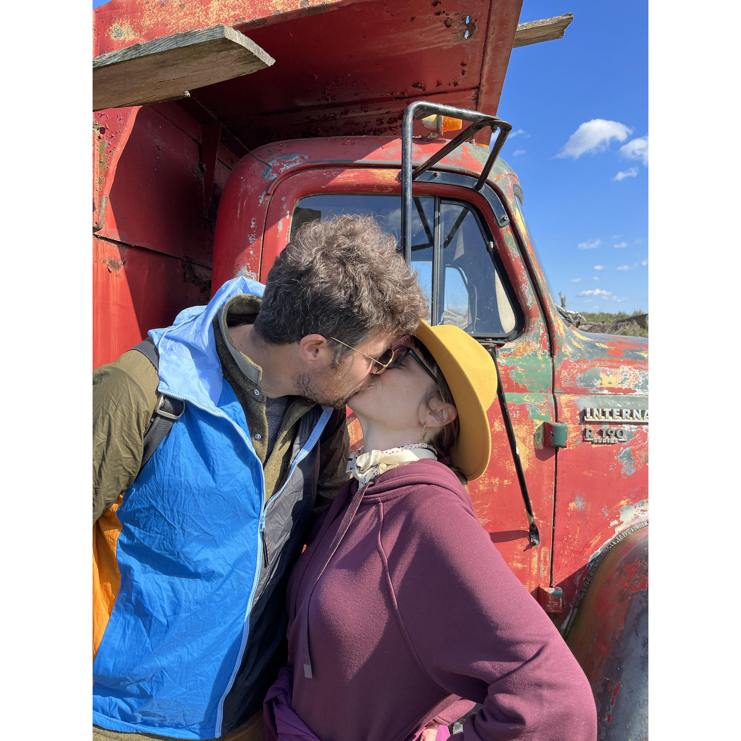 Apple picking in Upstate NY (Ani loves old farm trucks!) 2022