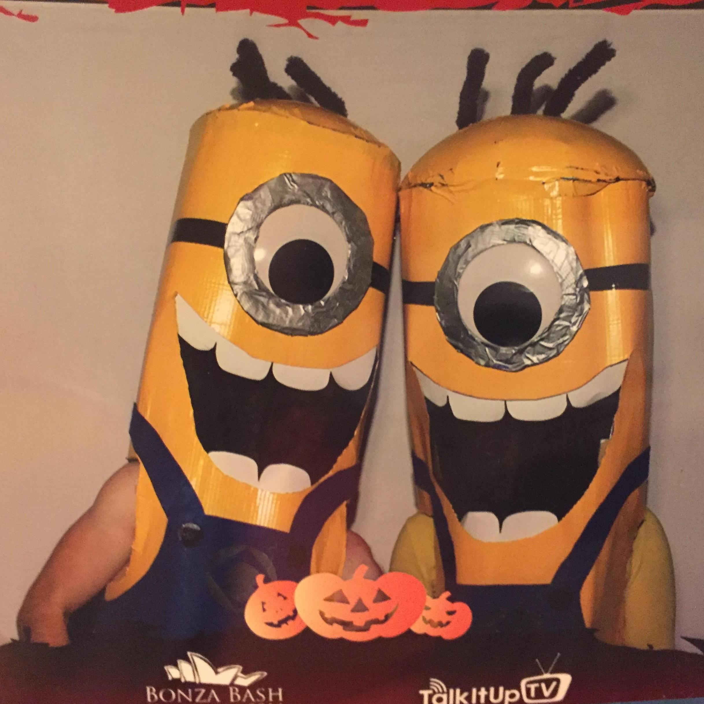 One of our favorite Halloween costumes of all time...MINIONS!!