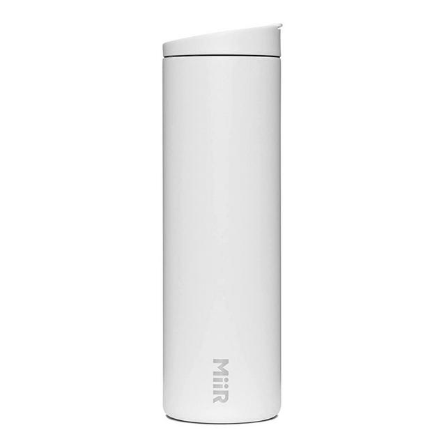 MiiR, Insulated Travel Tumbler with Locking Flip Travel Lid for Coffee or Tea, White, 12 Oz