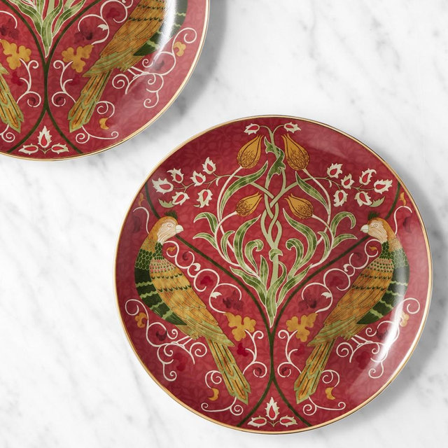 Morris & Co. x Williams Sonoma Essex Salad Plate, Red, Each