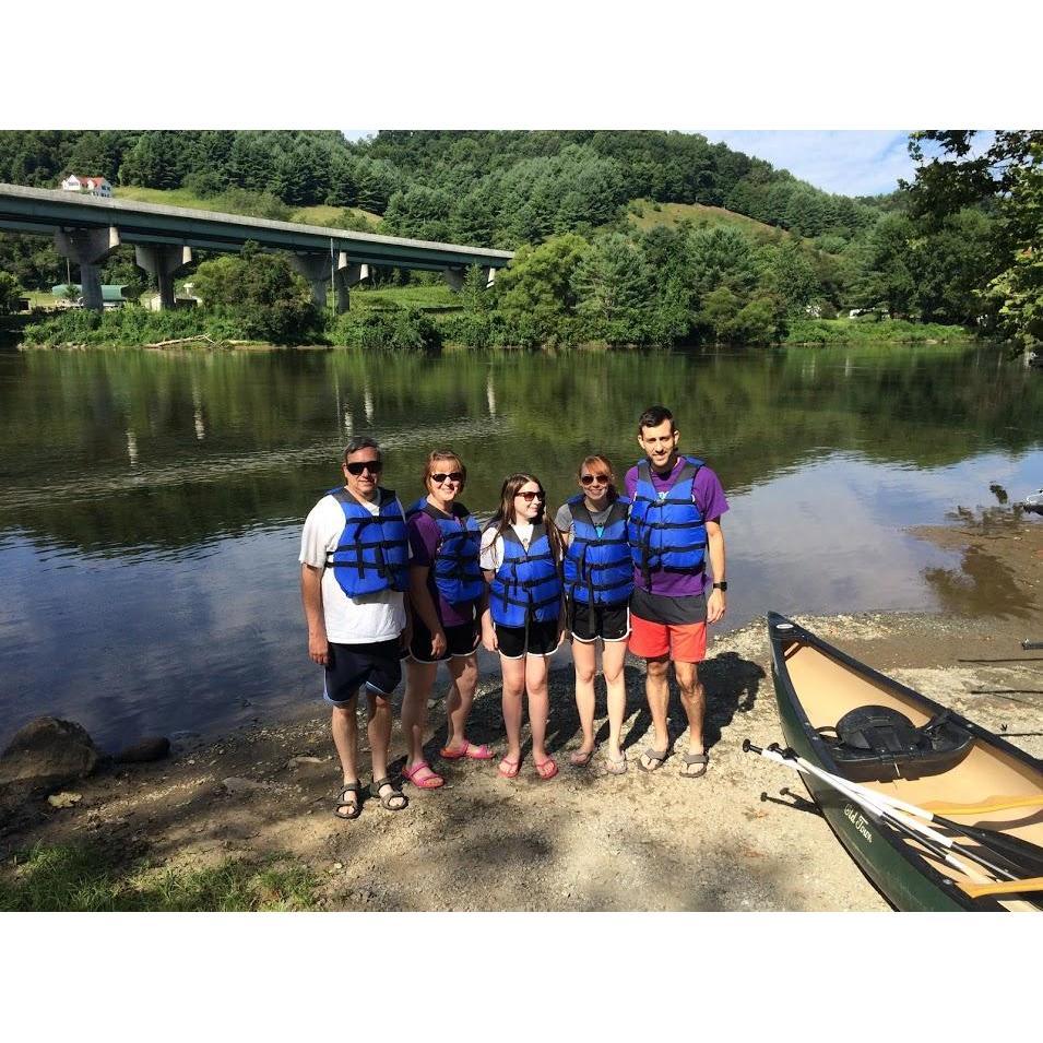 Canoe trip with Chandler's family