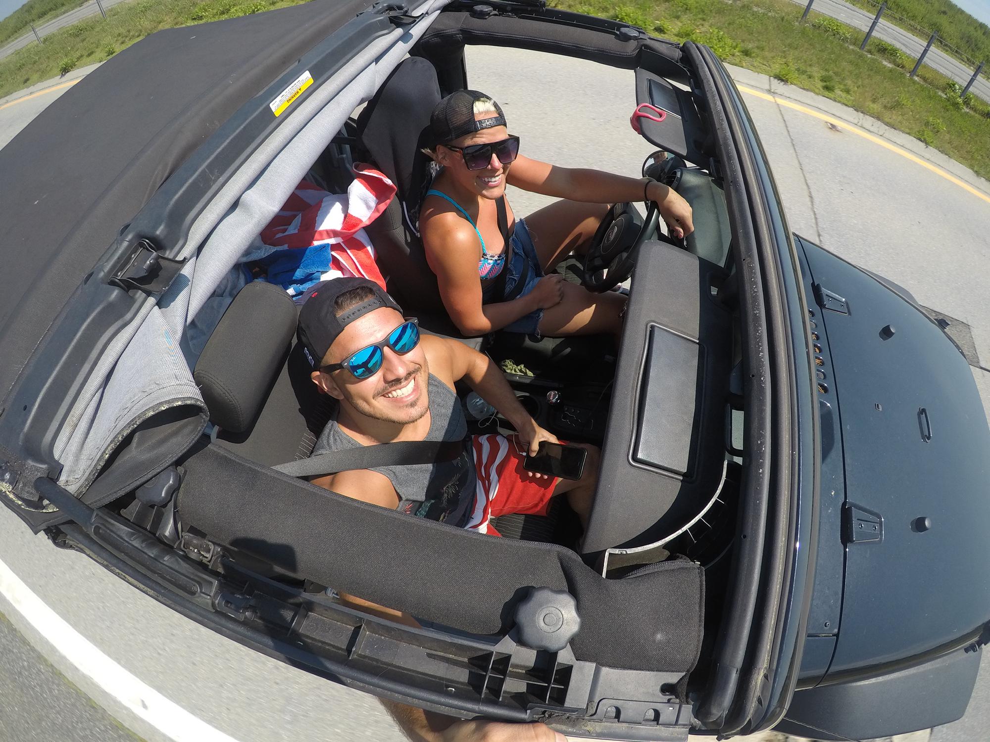 Top down with not a care in the world!