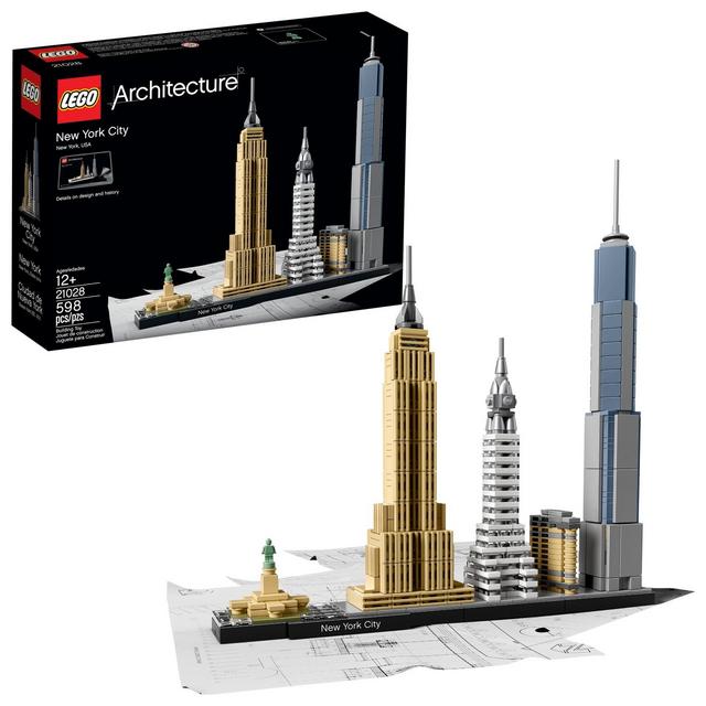 LEGO Architecture New York City 21028, Build It Yourself New York Skyline Model for Adults and Kids