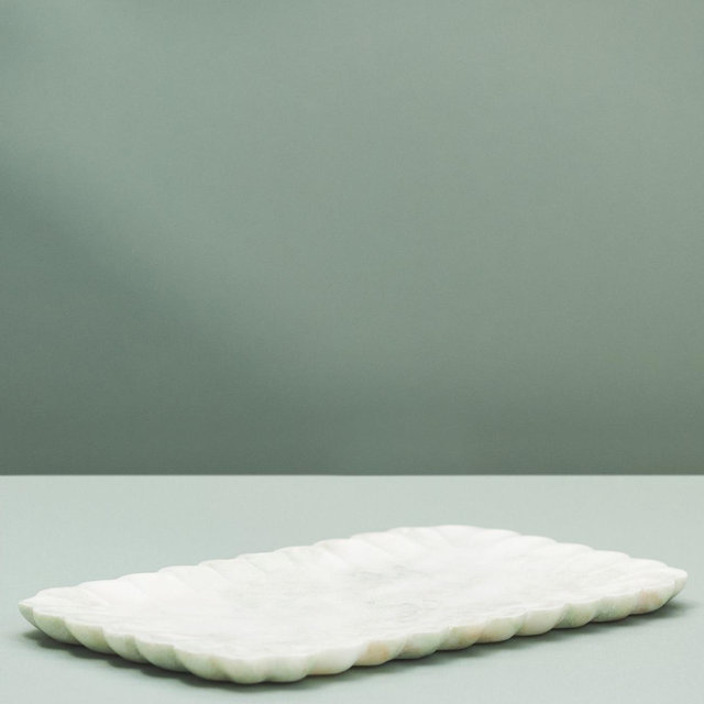 Marble Scalloped Tray