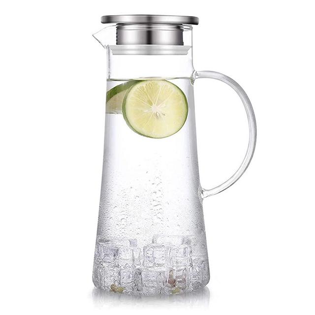 1pc Borosilicate Glass Tea Pot & Cold Water Jug, Heavy Duty Glass Pitcher  For Beverages In Summer, Autumn And Winter, Gift