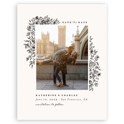Beige Wedding Digital Save the Date - Sogno Photo