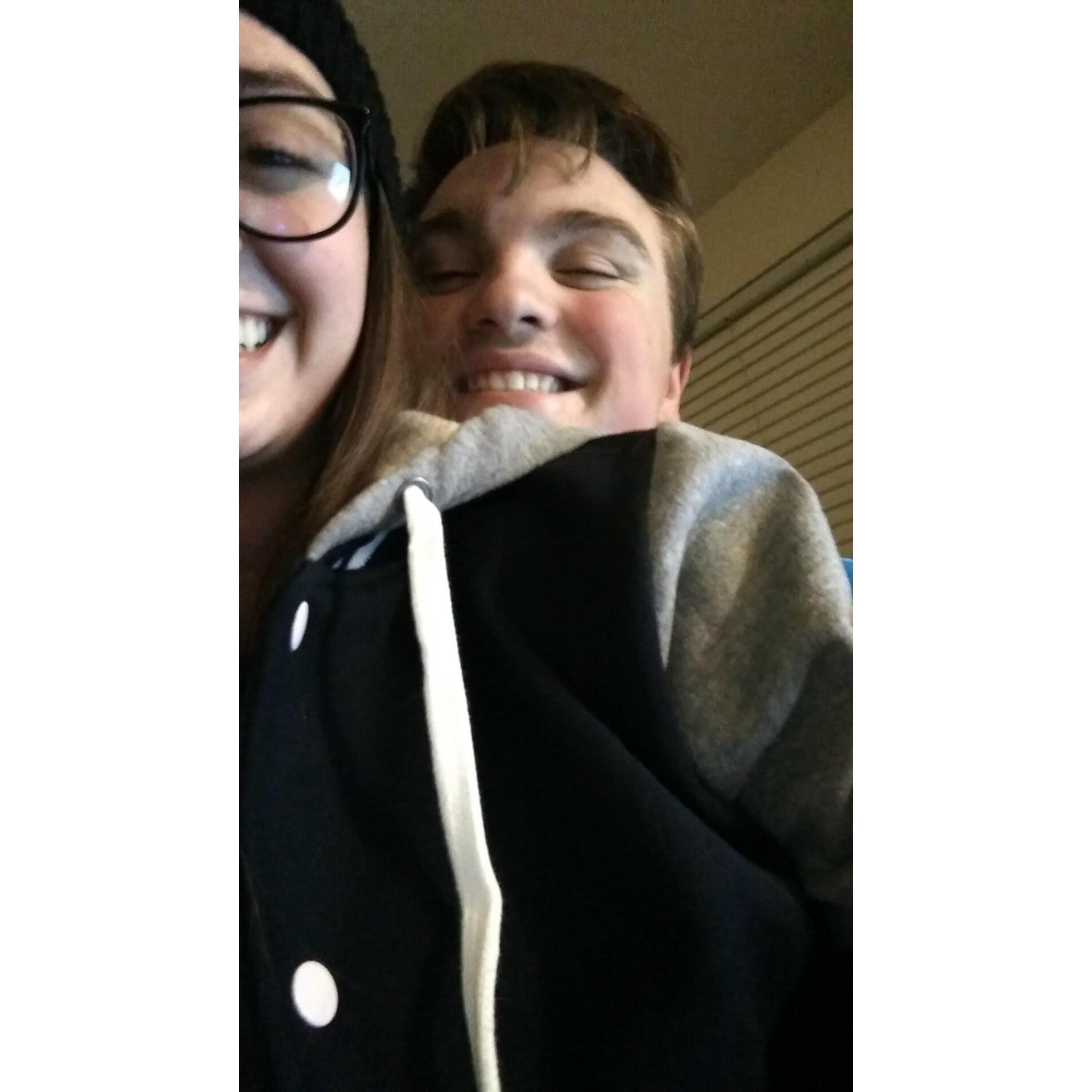 I took this when I was getting over a cold & Corbin was trying to make me feel better. We hung out and tried out a bunch of silly filters on snapchat. (It definitely made me feel better!)