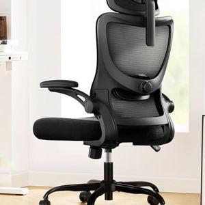 Marsail Ergonomic Office Chair: Office Desk Chair with High Back Mesh and Adjustable Lumbar Support Rolling Work Swivel Task Chairs with Wheel 3D Armrests and Headrest