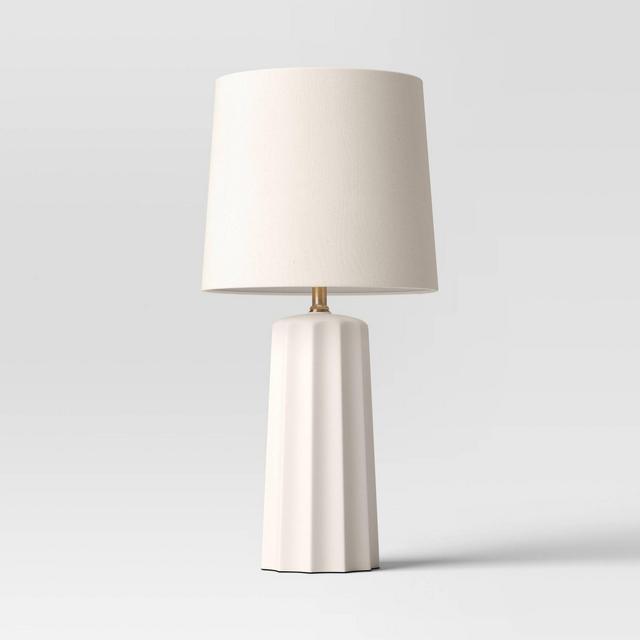 Ribbed Ceramic Table Lamp Off-White - Threshold™