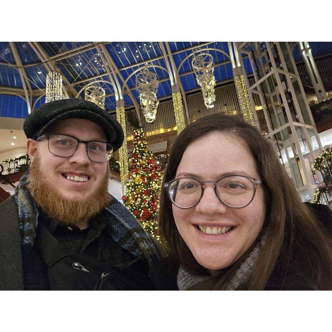 Festive lights, perfect time for a selfie!