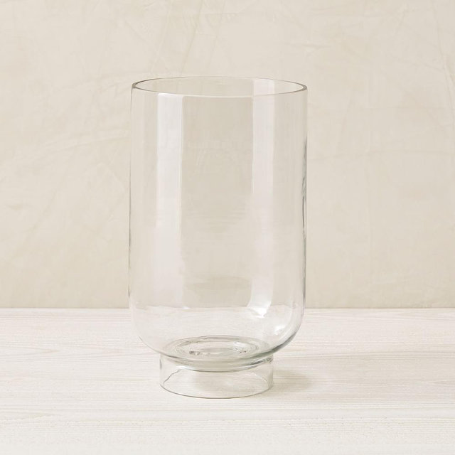 Foundations Glass Vase, Large Vase, Clear, Glass, 14.5 Inches