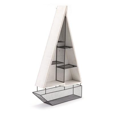 ZM Home 29" Nautical Nook & Shelf White
