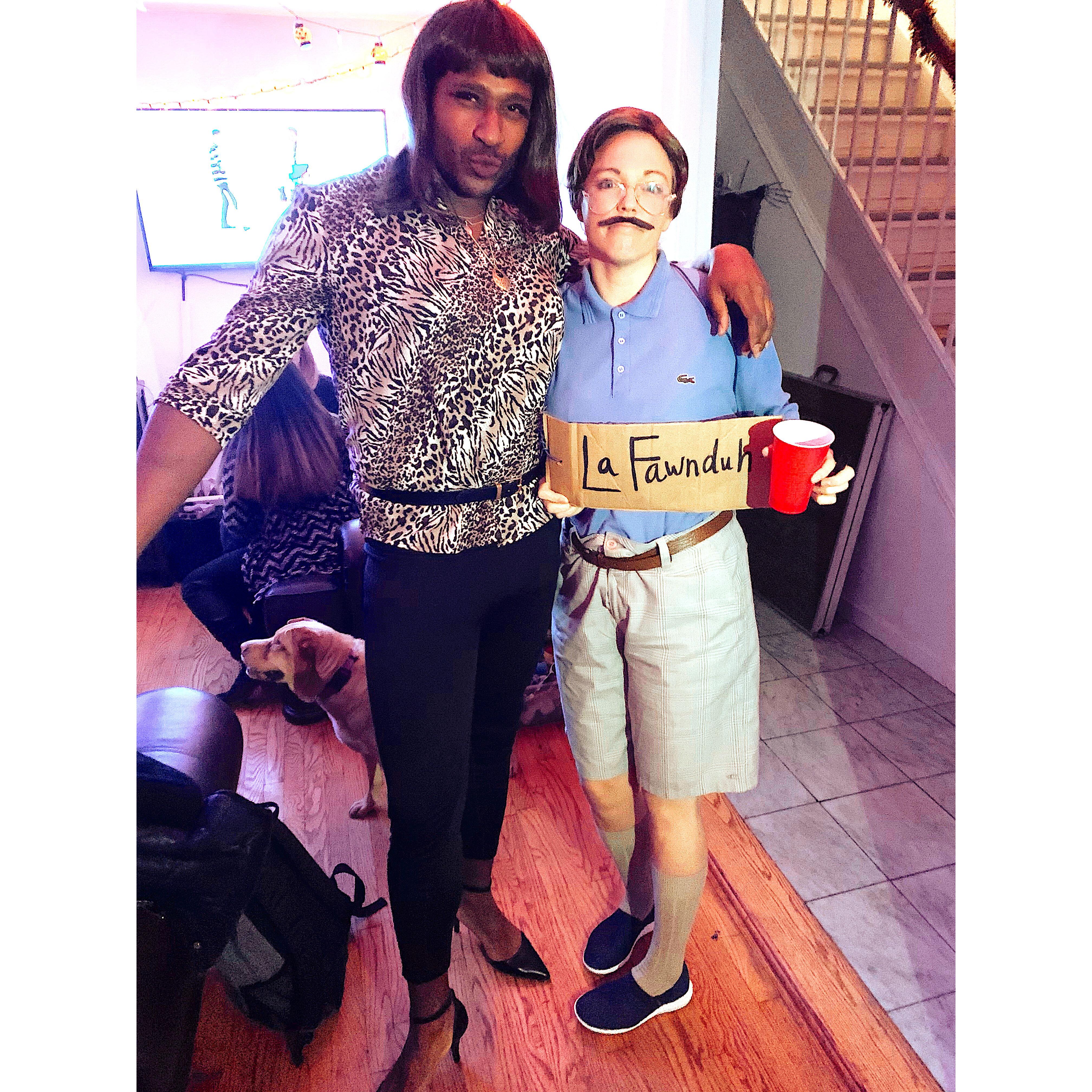 Curt as LaFawnDuh & Lauren as Kip from Napoleon Dynamite. Won Costume Contest!