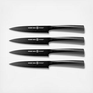 Jet Black 4-Piece Steak Knife Set
