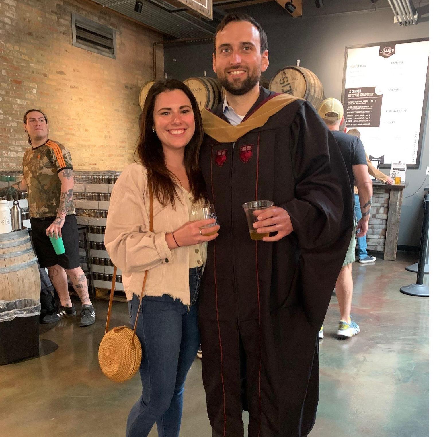 Joey's graduation from Booth!
