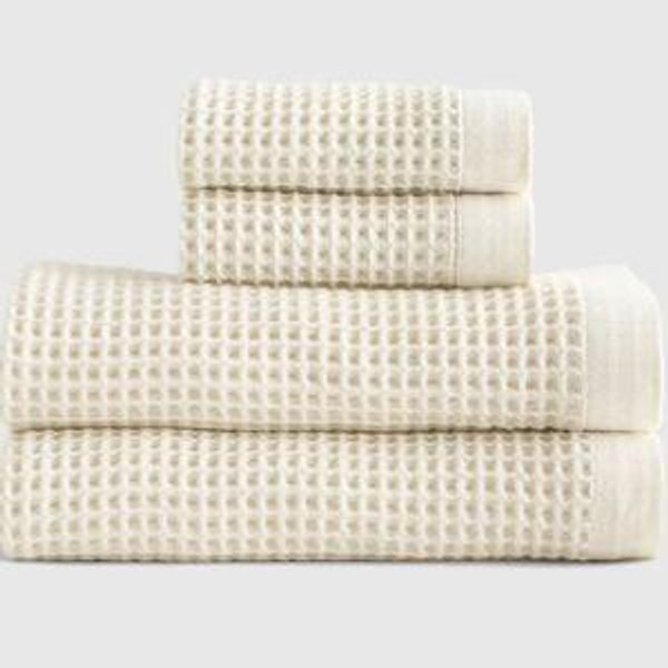 Ivory Organic Turkish Waffle Bath Towel Bundle