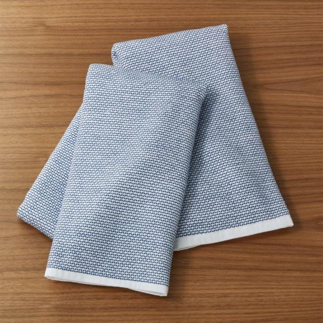 Indigo Textured Terry Dish Towels, Set of 2